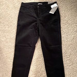 Black ankle length corduroy pants
